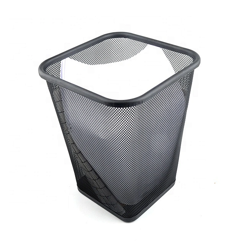 Rectangular cheap trash can office step trash bin metal waste bin