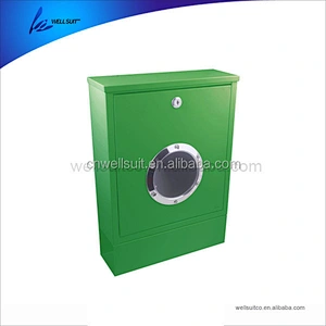 American Germany colorful powder coating mailbox with lock and water proof visible mailbox
