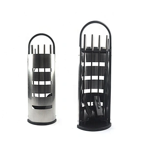 Factory Price Wholesale 5 Pcs Set Knight Fireplace Tools with Stainless Steel Handle