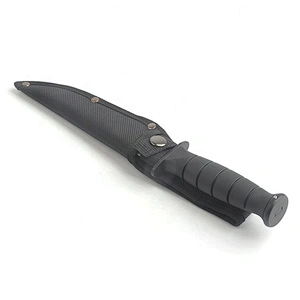 Glock Style Stainless Steel Outdoor Camping Survival Hunting Knife with Sheath