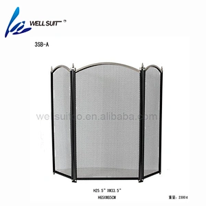 Good price iron mesh screen fireplace screen with powder coating Solid Baby Safe