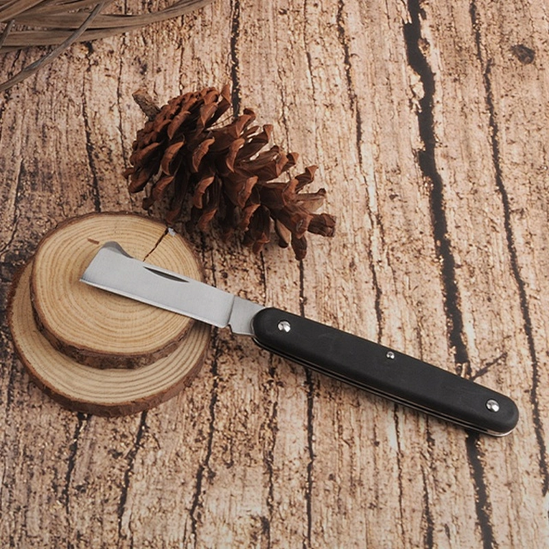 Black Color Wood Handle Stainless Steel Folding Knife for grafting trees