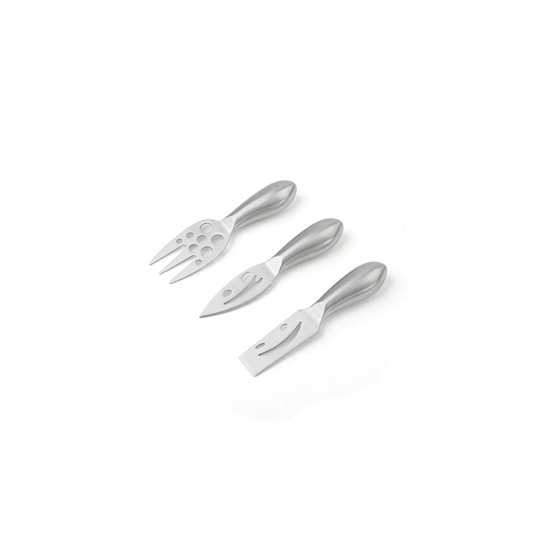New Stylish wholesale soft types 3pcs stainless steel blade cheese knife set