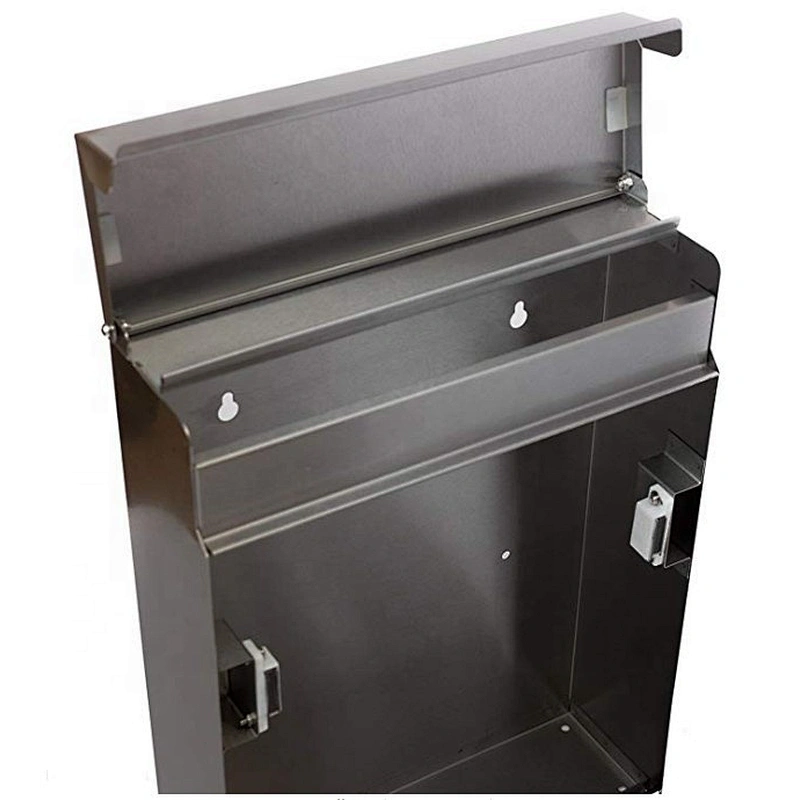 wall amounted water prood rust resistant mailbox with lock