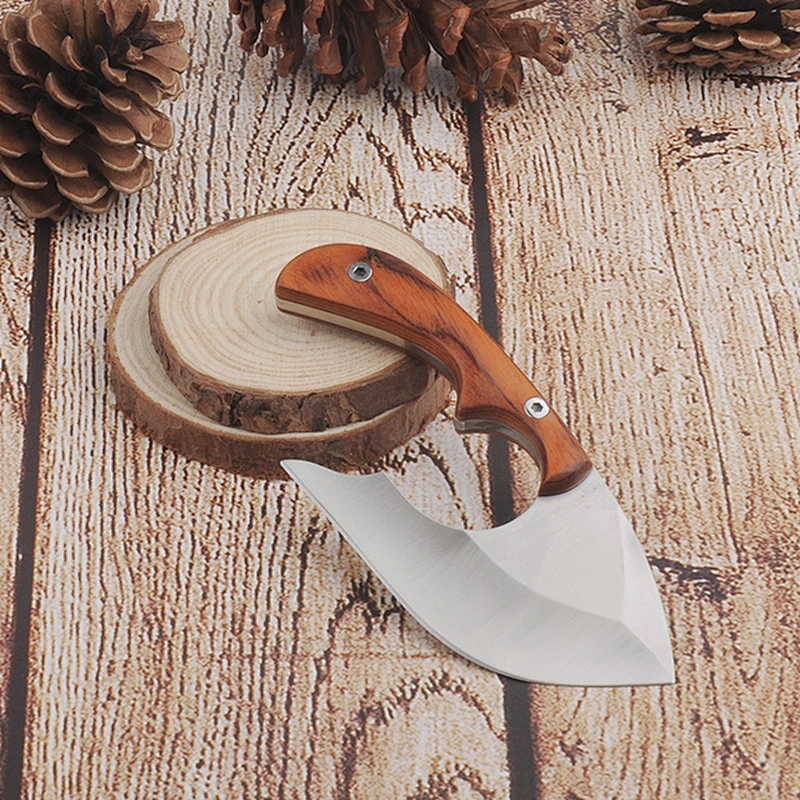 High Quality Camping outdoor Full stainless steel hunting pocket knife Multifunction hatchet wooden handle knives