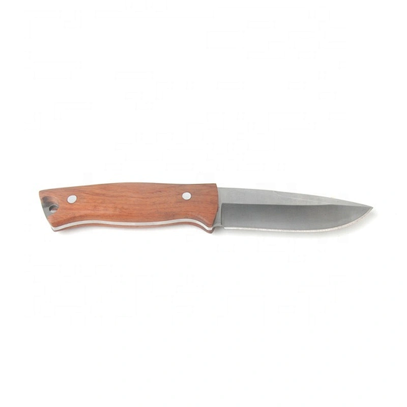 Full Tang Stainless Steel Blade Outdoor Camping Survival Knife with wood handle