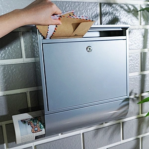 Modern Wall Mounted Mail Box Stainless SteelCustomized  Letter Box  with Newspaper Holder