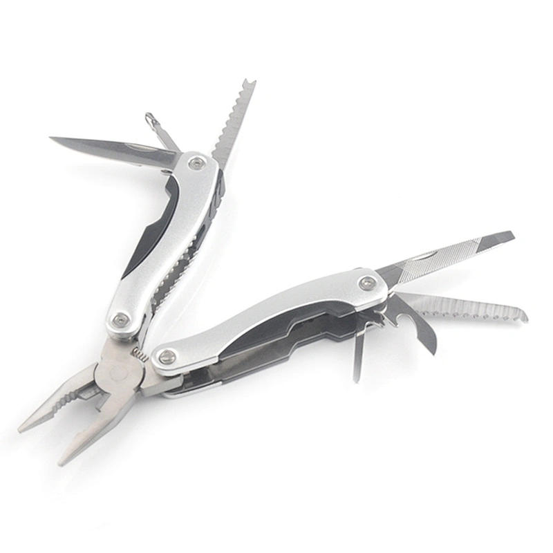 9 in 1 Outdoor Multi functions Stainless Steel Plier with Aluminium black Handle