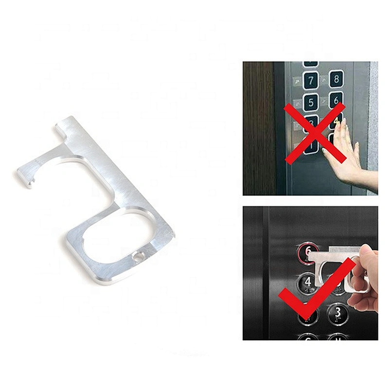 Fashionable Promotion Metal Key holder Long Shopping Cheap no touch Key chain