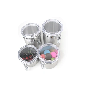 Customize airtight coffee canister stainless steel vacuum sealed reusable food storage coffee canister