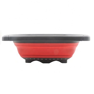Over The Sink Silicone Kitchen Strainers and Colanders with Extendable Handles Basket