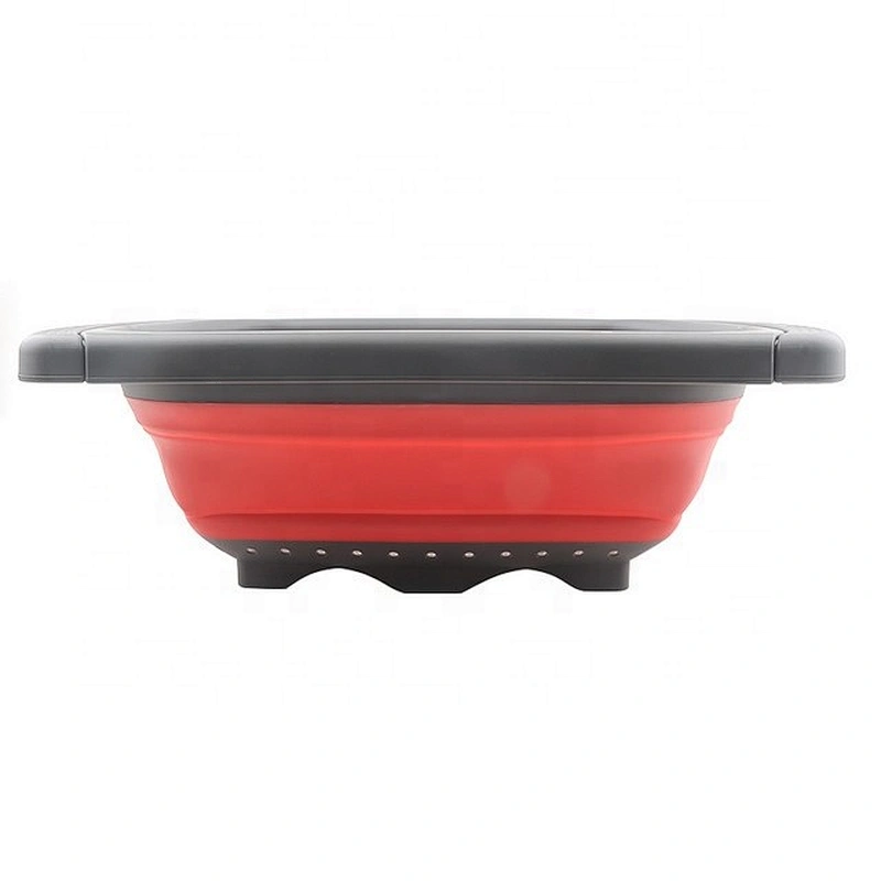 Over The Sink Silicone Kitchen Strainers and Colanders with Extendable Handles Basket
