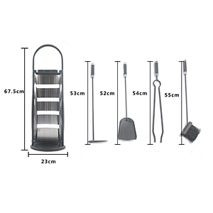 High quality indoor metal fireplace tool set
