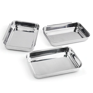 3PCS square stainless steel baking mini cake pan set
