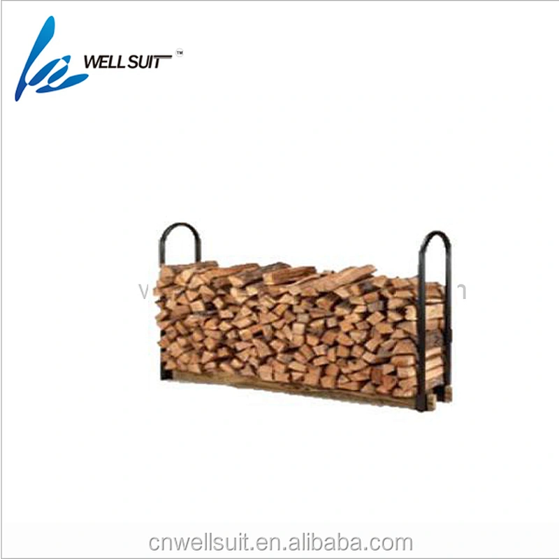 Wrought Iron fireplace log rack kitchen rack black iron firewood rack