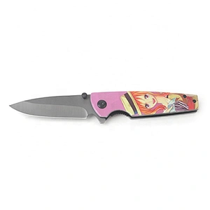 Carton Pattern Printing Blade Stainless Steel Pocket Knife Promotion Gift Folding Knife