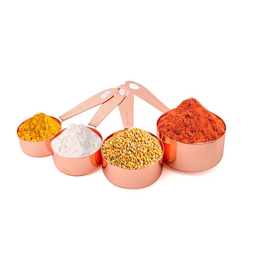 Hot Sale Stainless Steel Copper Plating Measuring Cups Set