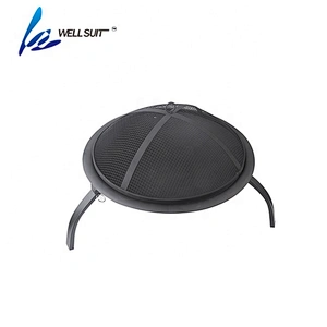 outdoor garden  metal  black foldable  fire pit
