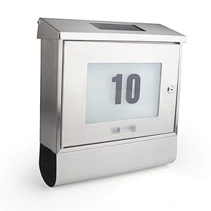 stainless steel cold-rolled sheets with painting lockable wall mounted solar mailbox letterbox postbox with house number