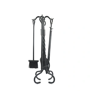 High Quality Black Metal Fireplace Tools Set For Sale