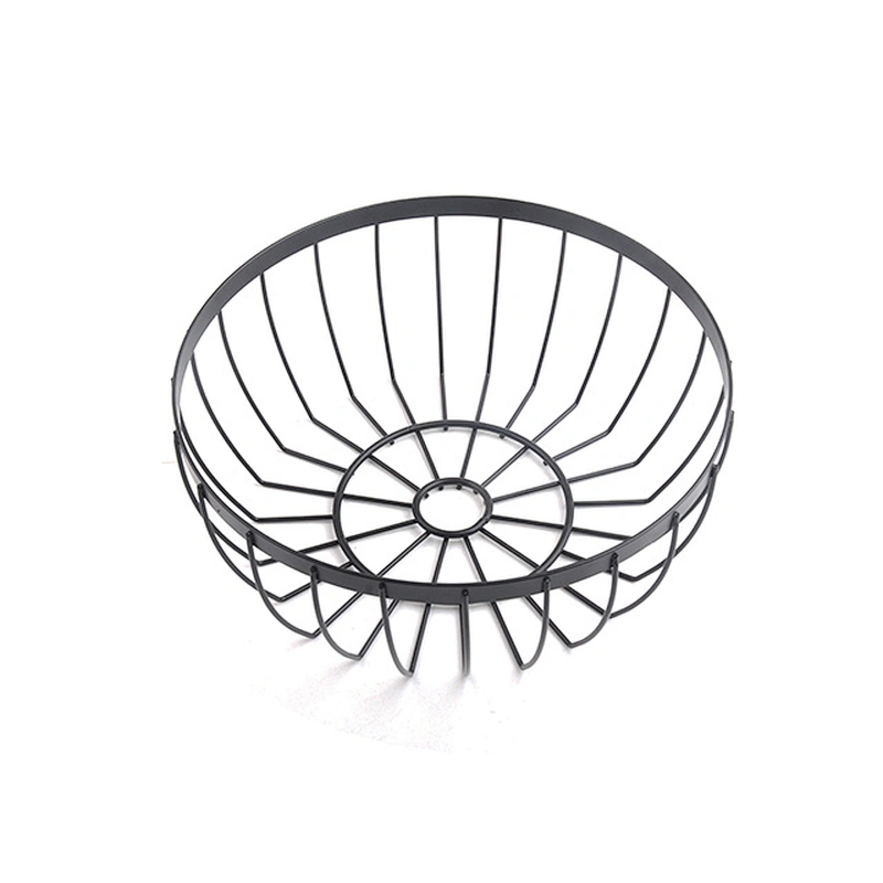 Round shape kitchen vegetable fruit metal basket wire mesh storage baskets