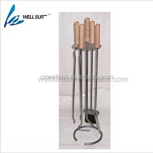 Hot selling modern fireplace accessory 5 in 1 outdoor indoor fireplace tool set
