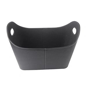 Fireplace basket  outdoor fireplace tool wood  basket PU leather  basket