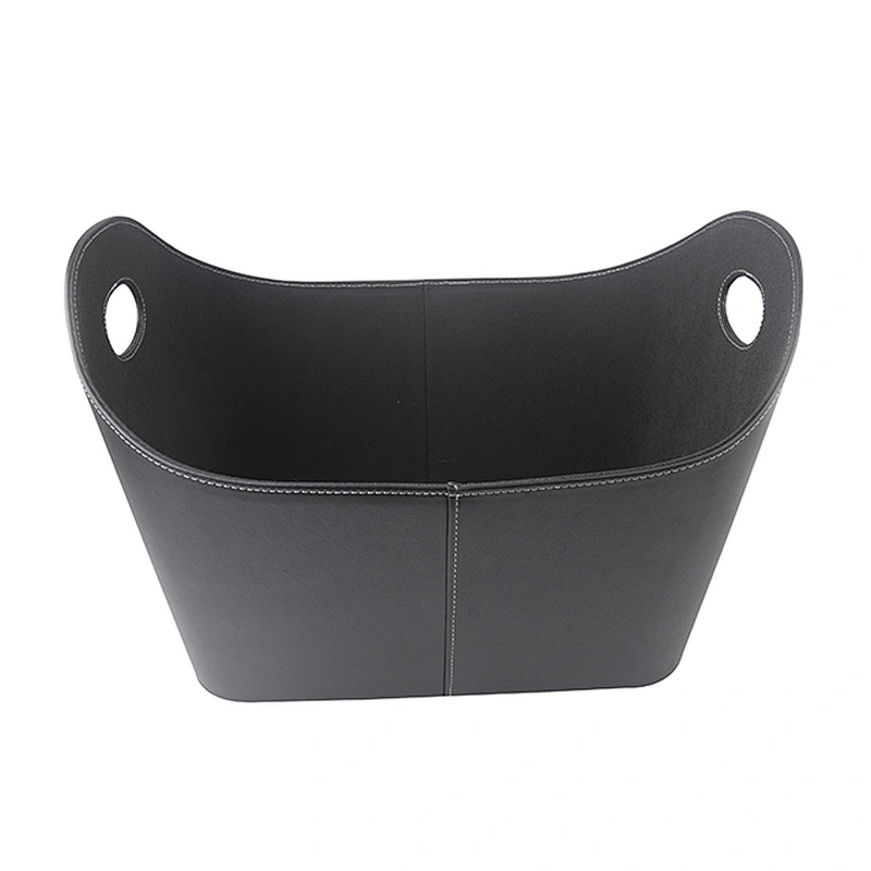 Fireplace basket  outdoor fireplace tool wood  basket PU leather  basket