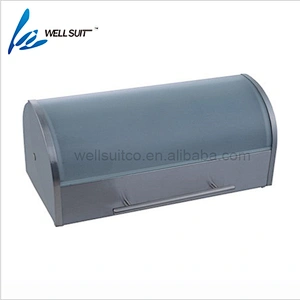 Colorful stainless steel large bread box for kitchen counter
