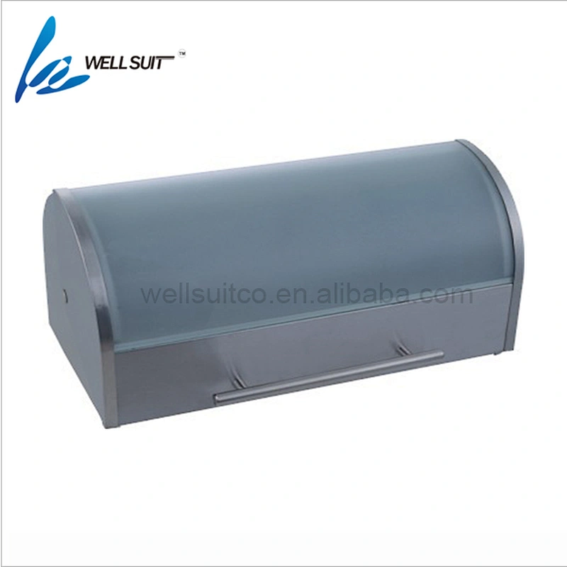 Colorful stainless steel large bread box for kitchen counter