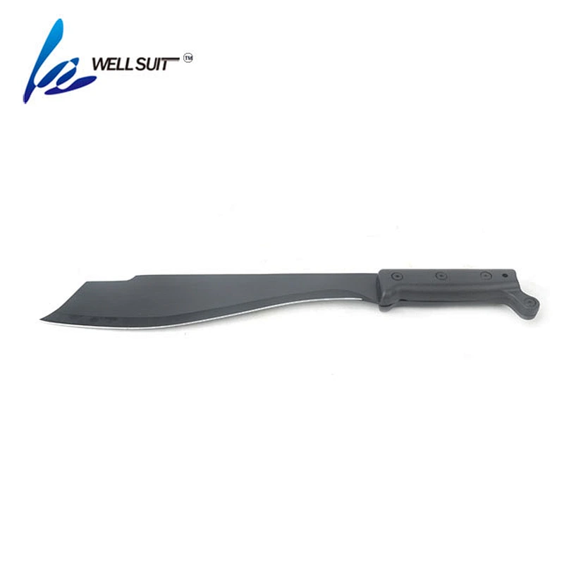 Black Fixed Blade Survival Outdoor Machete with Sheath