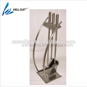 Hot selling stainless steel fireplace accessories 5 in 1 outdoor indoor fireplace tool set