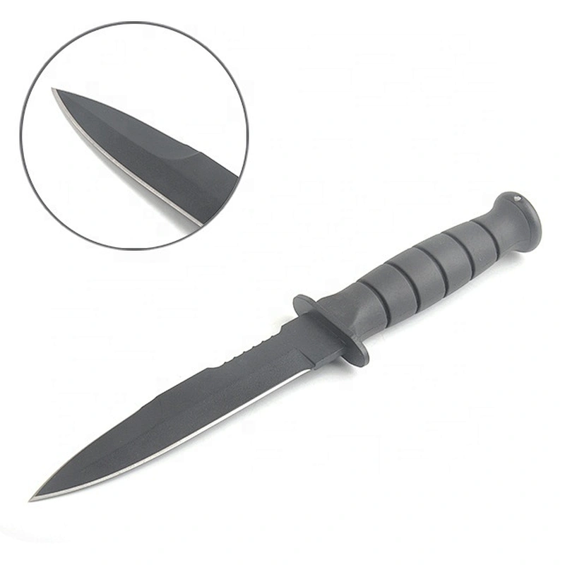 Glock Style Stainless Steel Outdoor Camping Survival Hunting Knife with Sheath