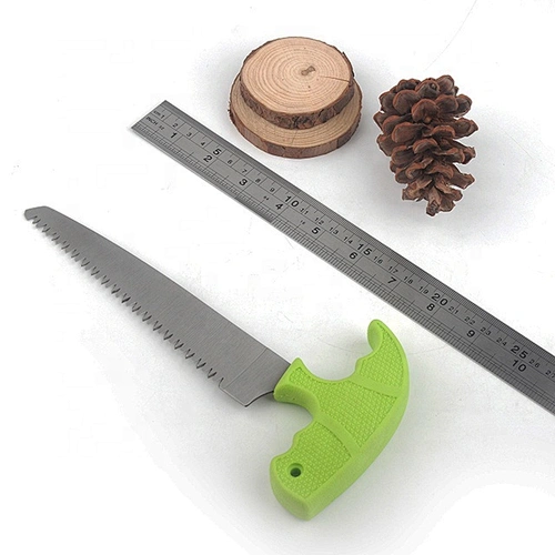 2019 hot selling   green handle  stainless steel wood cutting saws