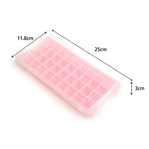 bpa free mini silicone ice cube tray with Removable PP Lid