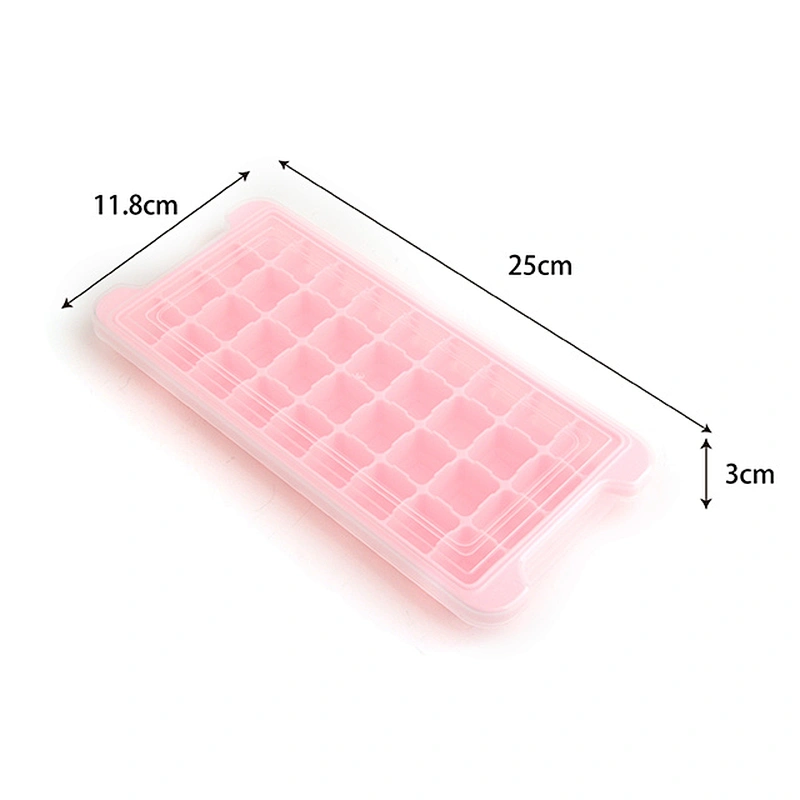 bpa free mini silicone ice cube tray with Removable PP Lid