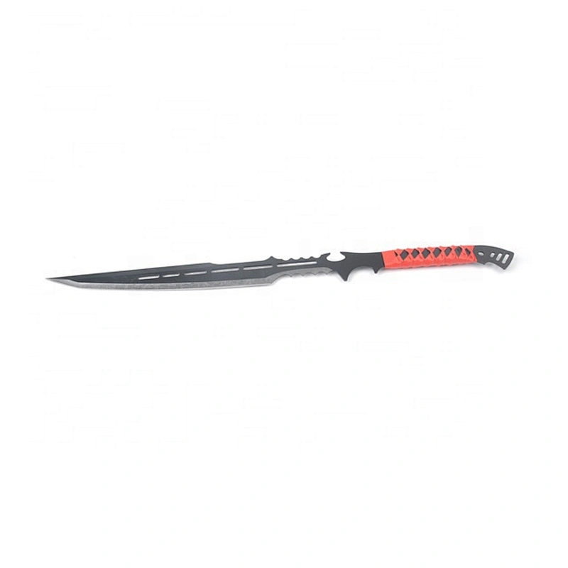 New arrived full tang stainless steel black painting blade matchet knife with sheath