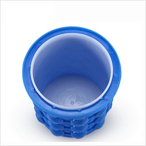 High quality and portable silicone ice bucket with a lid
