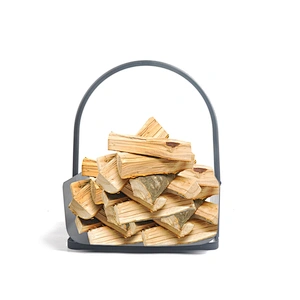 black fireplace log holder