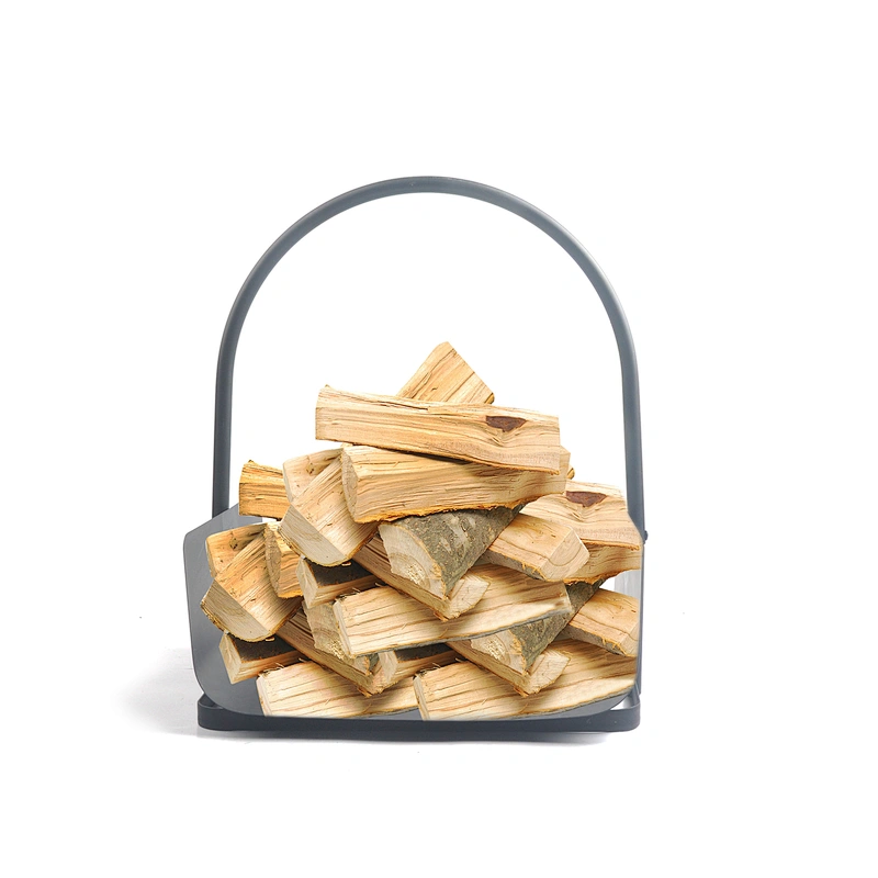 black fireplace log holder