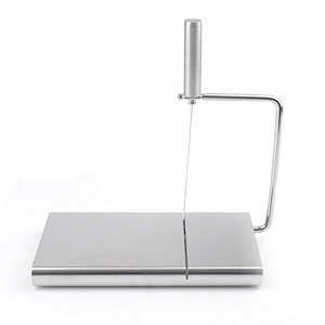 New Creative Kitchen Gadget Butter Cutting Plate Custom Stainless Steel Food Cheese Slicer Cheese Wire Cutter