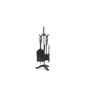 Fireplace tool set with black metal  stand