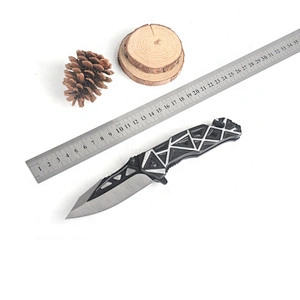 New professional outdoor folding pocket knife with aluminum handle