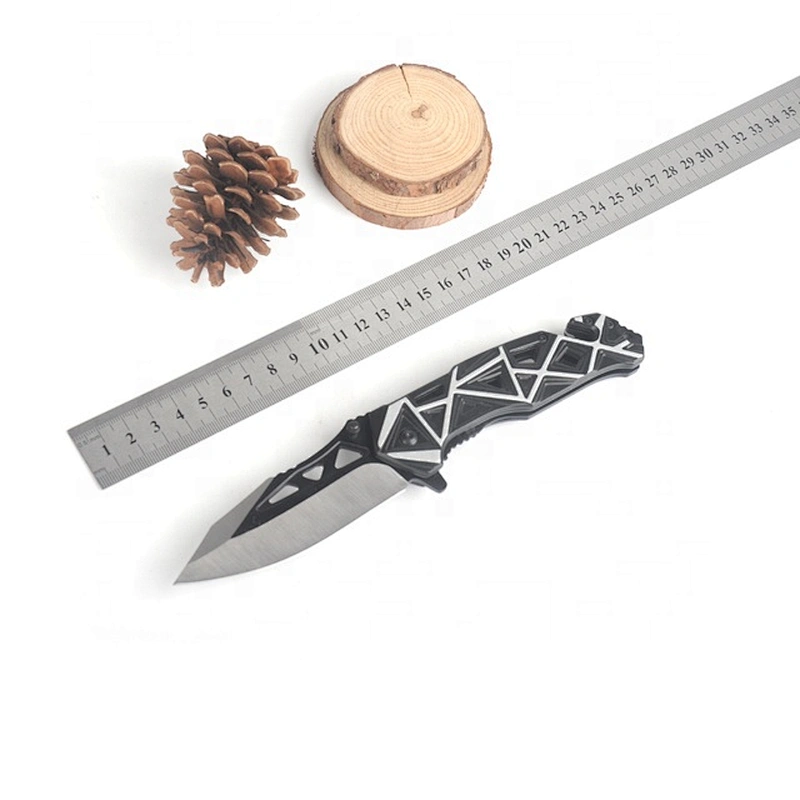 New professional outdoor folding pocket knife with aluminum handle