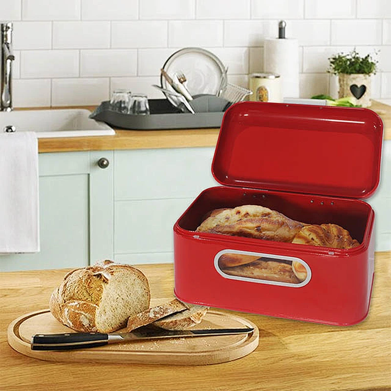 Hot selling high quality commercial colorful plastic bread box bin for kitchen accessoires