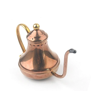 wholesale metal Copper Stainless Steel Copper Gooseneck Tea Kettle Court Teapot