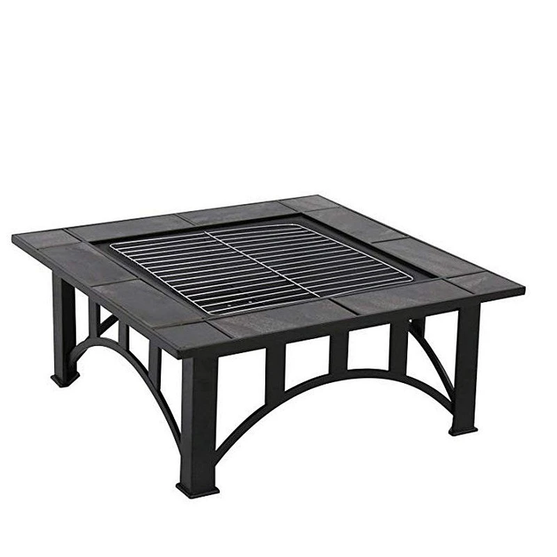 Camping round metal outdoor Portable fire pit cooking grill