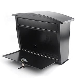 Mailbox Metal Outdoor Wall Mounted Garden Black Coating Mailbox