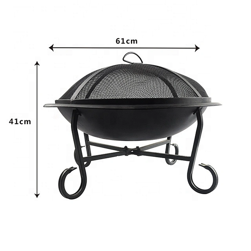 Metal camping fire bowl iron steel outdoor fire basket