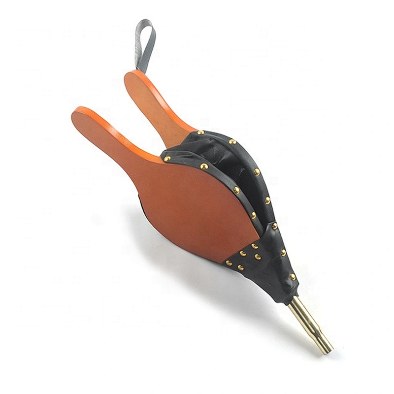 Fireplace accessory leather manual blower fireplace bellow for BBQ camping
